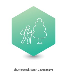 Hiking icon illustration isolated vector sign symbol

