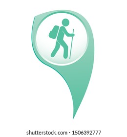 Hiking icon illustration isolated vector sign symbol

