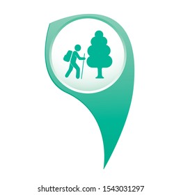 Hiking icon illustration isolated vector sign symbol

