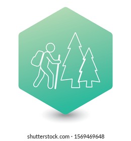 Hiking icon illustration isolated vector sign symbol

