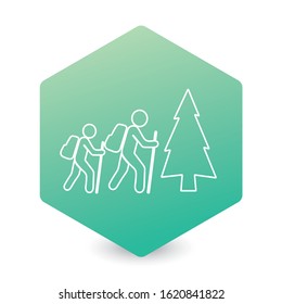 Hiking icon illustration isolated vector sign symbol

