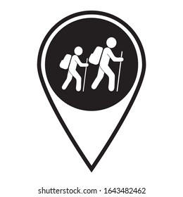 Hiking icon illustration isolated vector sign symbol

