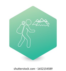 Símbolo de signo vectorial aislado de ilustración de icono de caminatas

