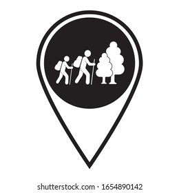 Hiking icon illustration isolated vector sign symbol

