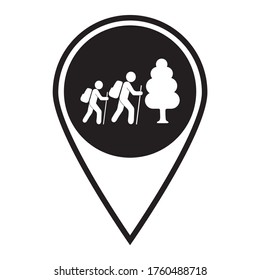 Hiking icon illustration isolated vector sign symbol