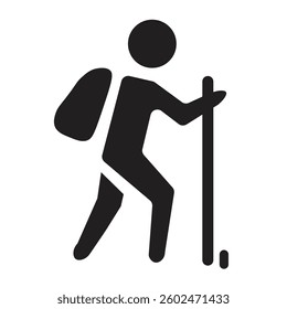 Hiking icon illustration isolated vector sign symbol - Vector