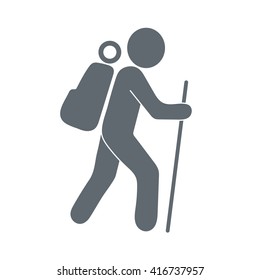 Hiking icon illustration isolated vector sign symbol

