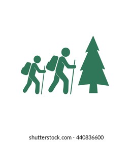 Hiking icon illustration isolated vector sign symbol