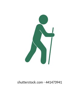 Hiking icon illustration isolated vector sign symbol