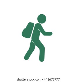Hiking icon illustration isolated vector sign symbol


