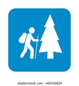 Hiking icon illustration isolated vector sign symbol