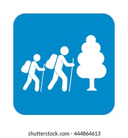 Hiking icon illustration isolated vector sign symbol