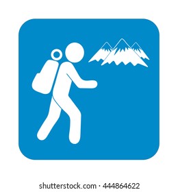 Hiking icon illustration isolated vector sign symbol