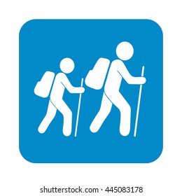 Hiking icon illustration isolated vector sign symbol