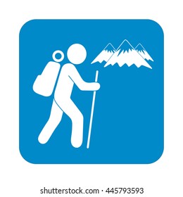 Hiking icon illustration isolated vector sign symbol