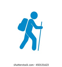 Hiking icon illustration isolated vector sign symbol