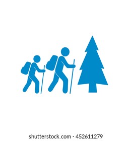 Hiking icon illustration isolated vector sign symbol