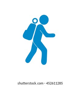 Hiking icon illustration isolated vector sign symbol
