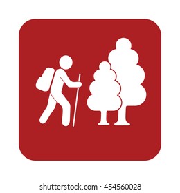Hiking icon illustration isolated vector sign symbol