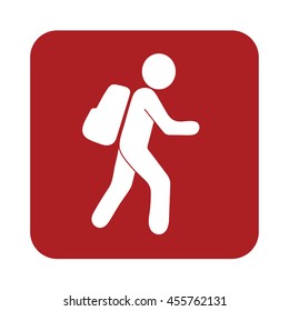 Hiking icon illustration isolated vector sign symbol