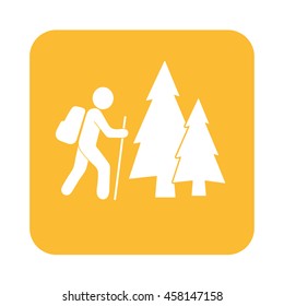 Hiking icon illustration isolated vector sign symbol