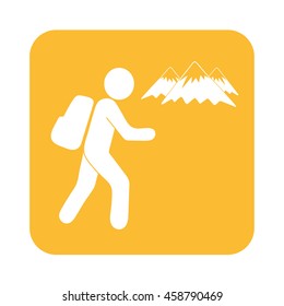 Hiking icon illustration isolated vector sign symbol