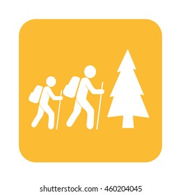 Hiking icon illustration isolated vector sign symbol