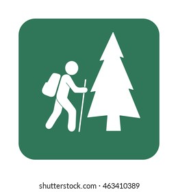 Hiking icon illustration isolated vector sign symbol

