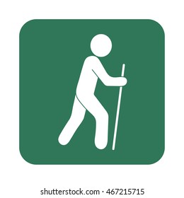 Hiking icon illustration isolated vector sign symbol