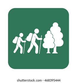 Hiking icon illustration isolated vector sign symbol