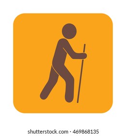 Hiking icon illustration isolated vector sign symbol