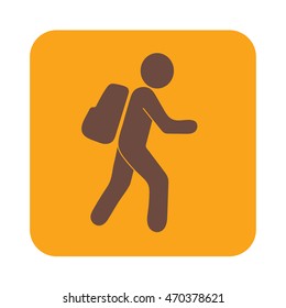Hiking icon illustration isolated vector sign symbol