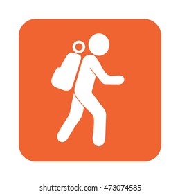 Hiking icon illustration isolated vector sign symbol

