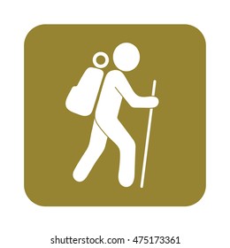 Hiking icon illustration isolated vector sign symbol

