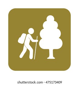 Hiking icon illustration isolated vector sign symbol