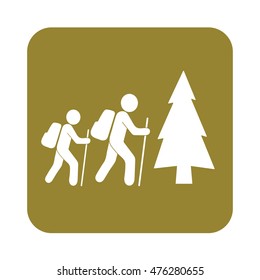 Hiking icon illustration isolated vector sign symbol