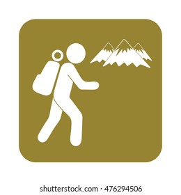 Hiking icon illustration isolated vector sign symbol