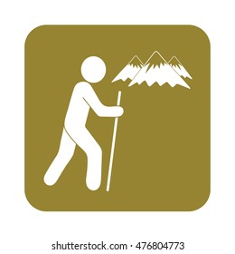 Hiking icon illustration isolated vector sign symbol