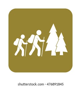 Hiking icon illustration isolated vector sign symbol