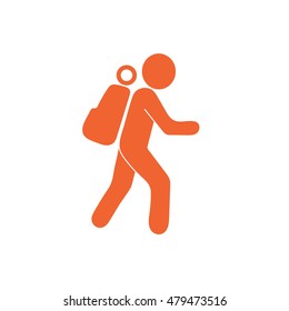 Hiking icon illustration isolated vector sign symbol

