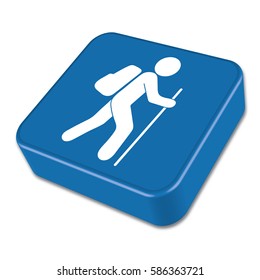 Hiking icon illustration isolated vector sign symbol