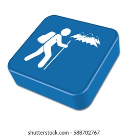 Hiking icon illustration isolated vector sign symbol