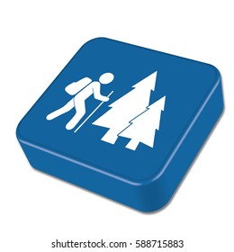 Hiking icon illustration isolated vector sign symbol

