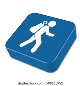 Hiking icon illustration isolated vector sign symbol