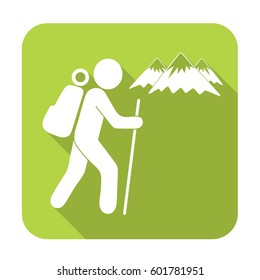 Hiking icon illustration isolated vector sign symbol

