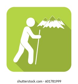 Hiking icon illustration isolated vector sign symbol