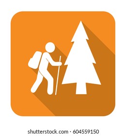Hiking icon illustration isolated vector sign symbol
