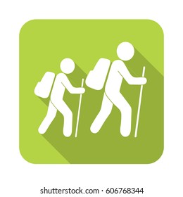 Hiking icon illustration isolated vector sign symbol

