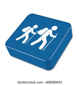 Hiking icon illustration isolated vector sign symbol