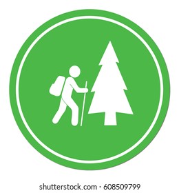 Hiking icon illustration isolated vector sign symbol